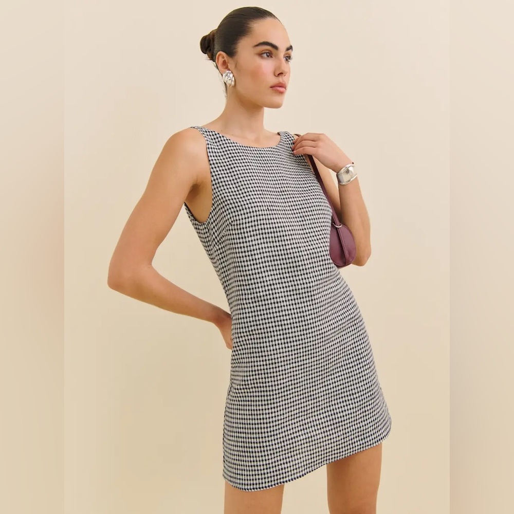 Reformation Rosemond Linen Dress Black - Size 4